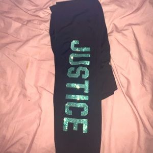 Black and Gray justice leggings